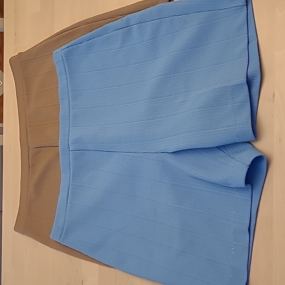 Vtg 1970s Fairfield Lady Blue and Sand Colored Highwaist Shorts(2) ILGWU Stamped - Picture 14 of 15